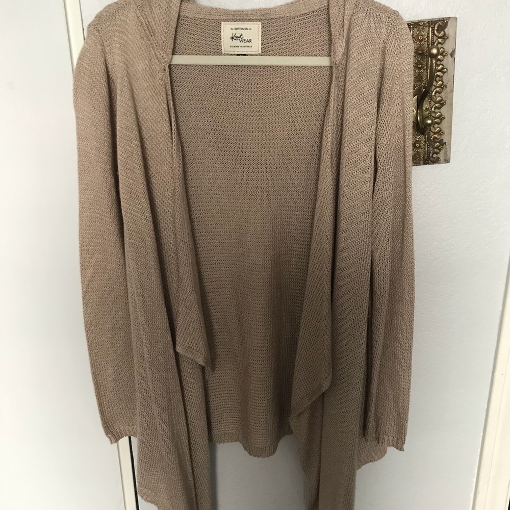 Knit open sweater